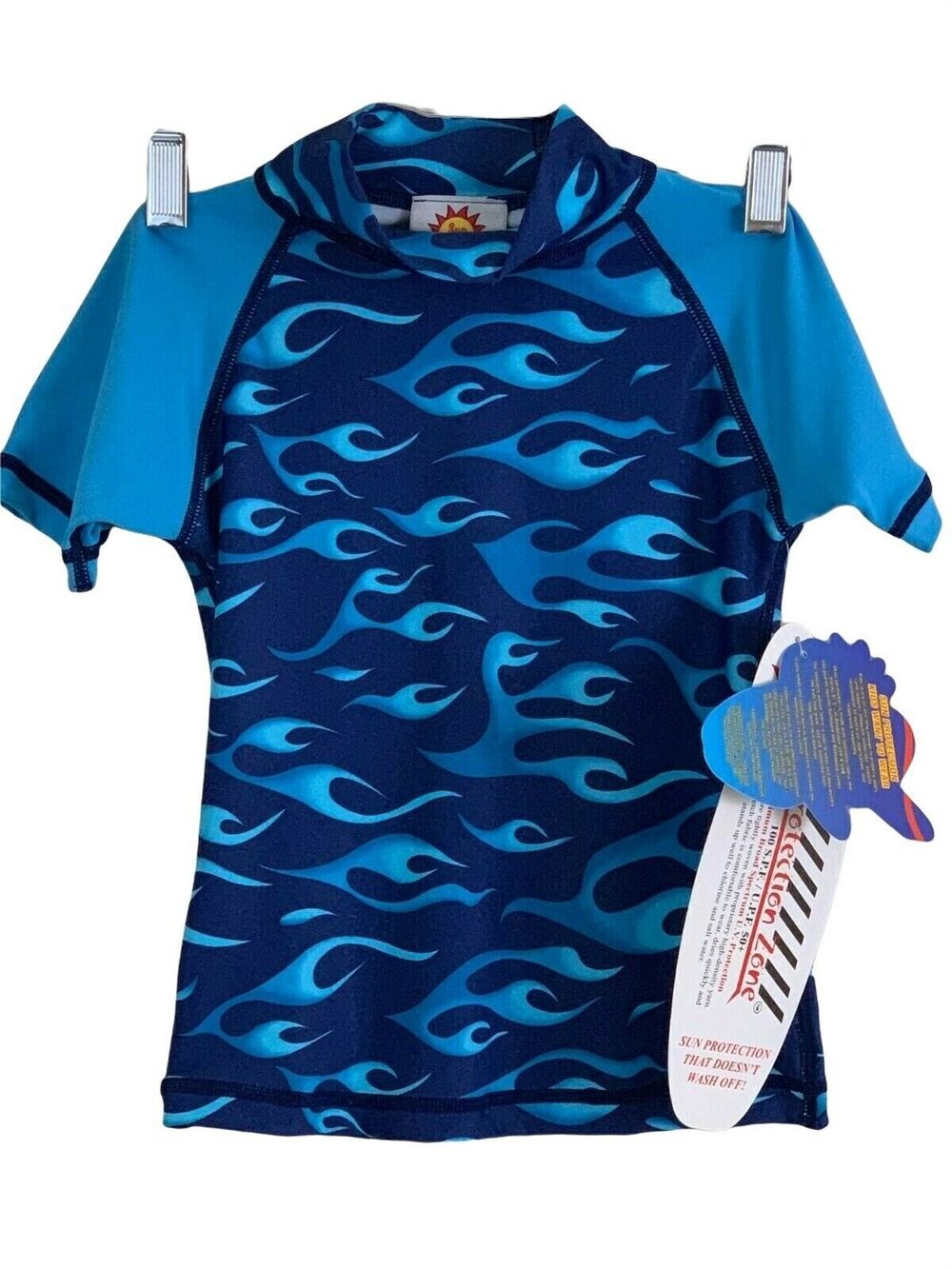Radicool Skins toddler shirt blue swim top rash guard size 2-XS